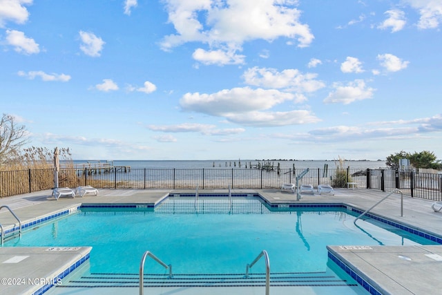 view of pool featuring a patio area