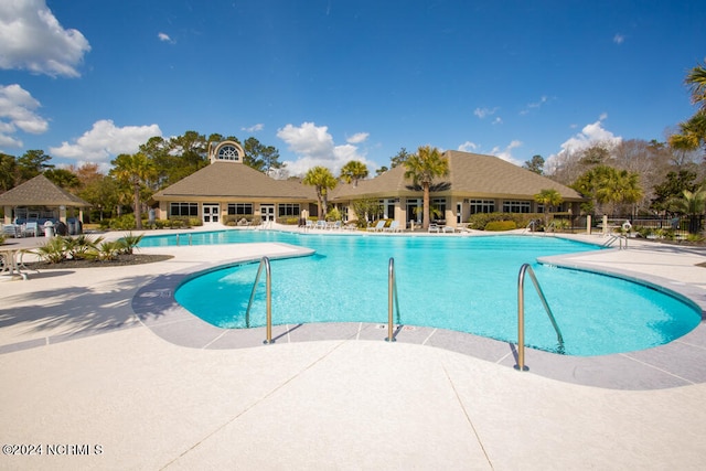 view of pool with a patio