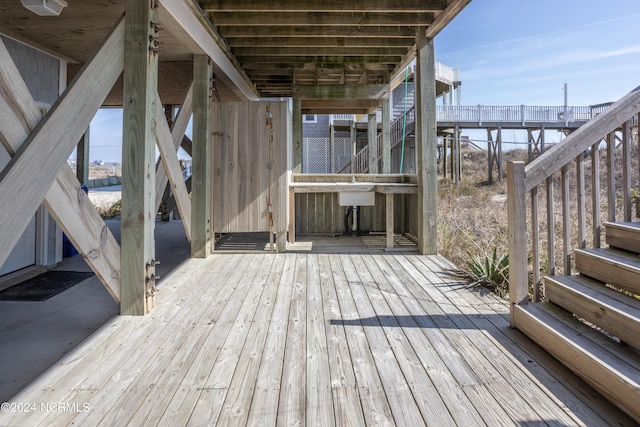 view of wooden deck