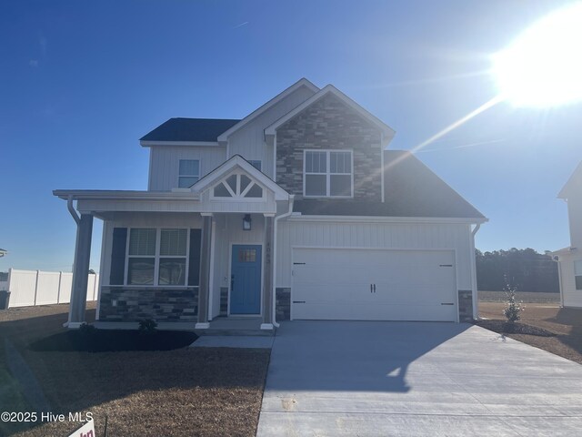 view of front of house featuring a garage