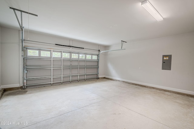 garage featuring electric panel