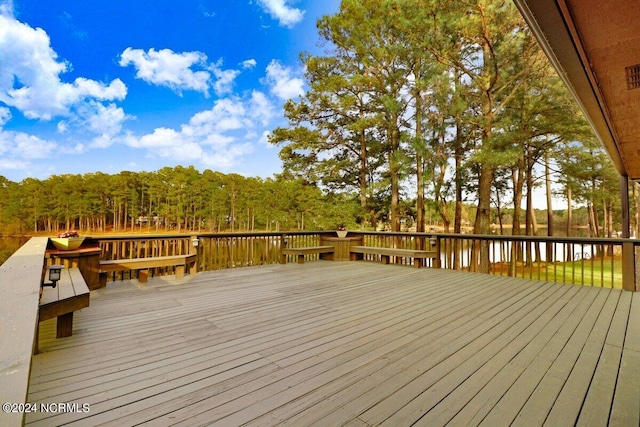 view of wooden deck