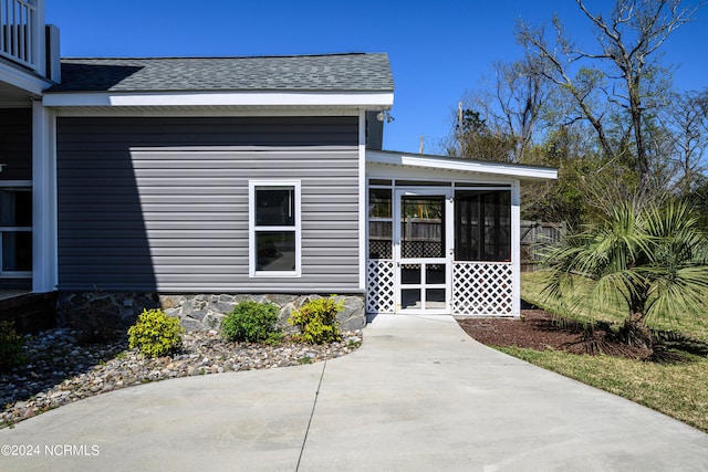 view of doorway to property