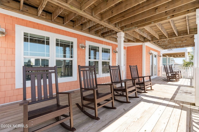 view of wooden terrace