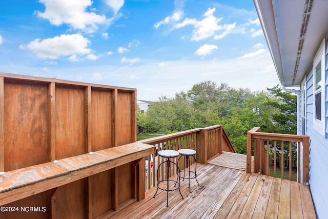 view of wooden terrace