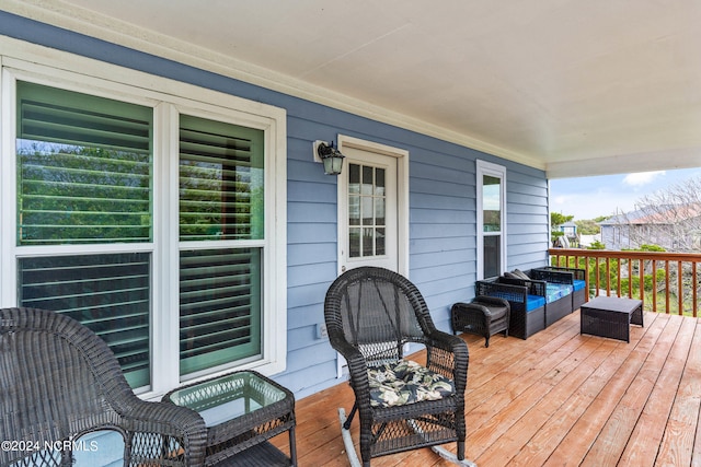 view of wooden deck