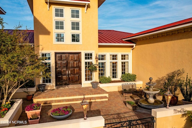 exterior space featuring french doors