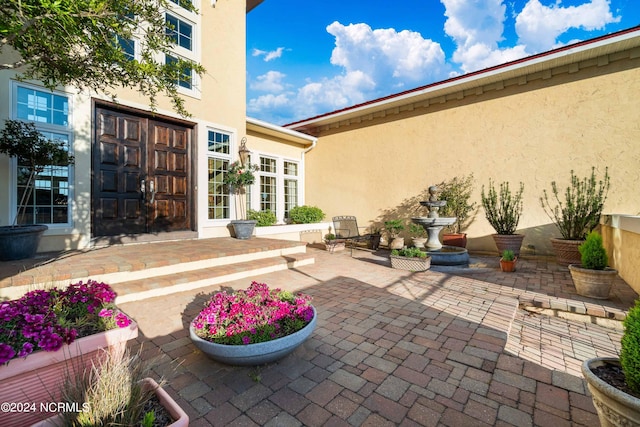 view of patio with french doors