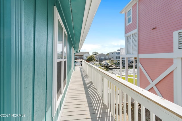 balcony featuring a residential view