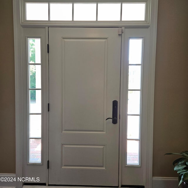 entryway with plenty of natural light