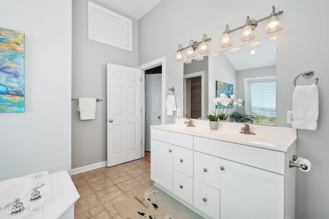 bathroom with vanity