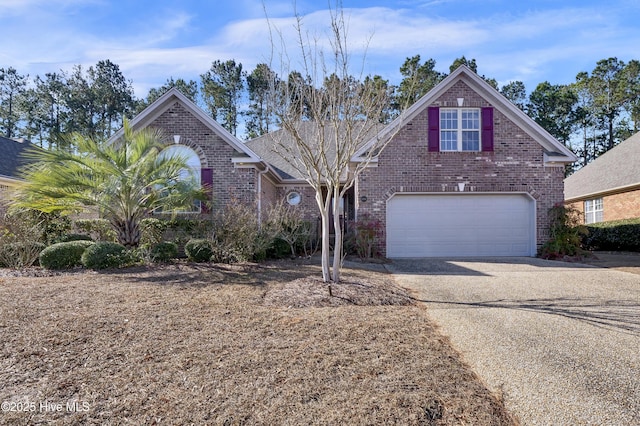 front of property with a garage