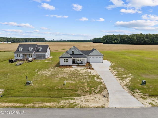 aerial view with a rural view