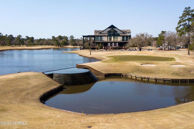 exterior space featuring a water view