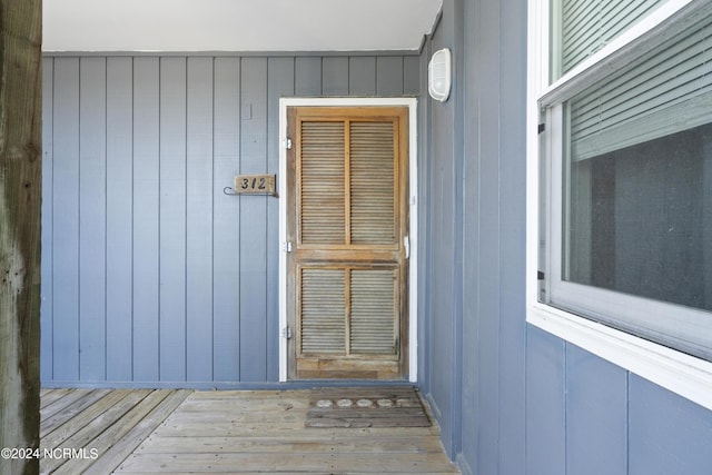 view of doorway to property