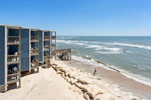 water view with a view of the beach