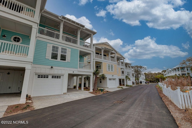 exterior space featuring a garage