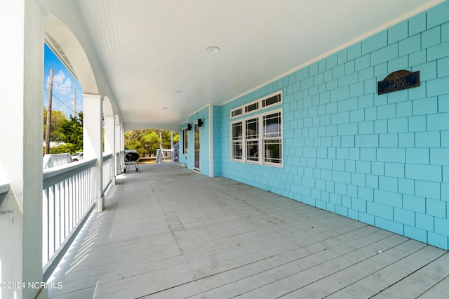 view of wooden deck