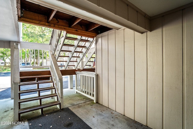 view of stairway