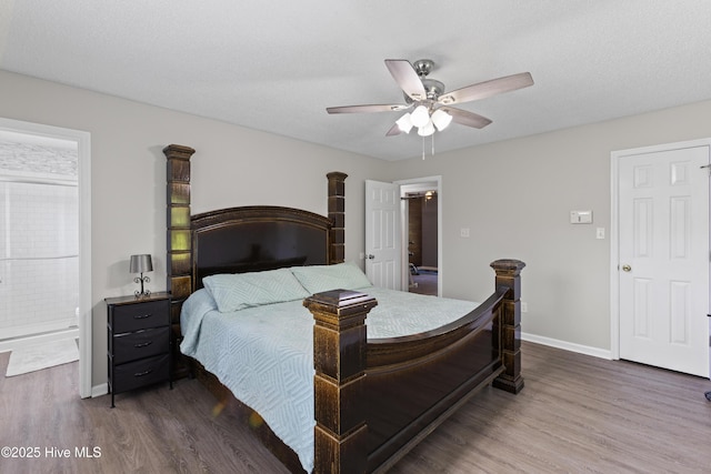 167 Dockside Dr, Jacksonville, NC 28546 - bedroom featuring wood finished floors, baseboards, and ceiling fan