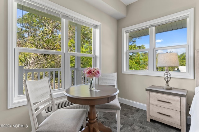 interior space featuring a wealth of natural light