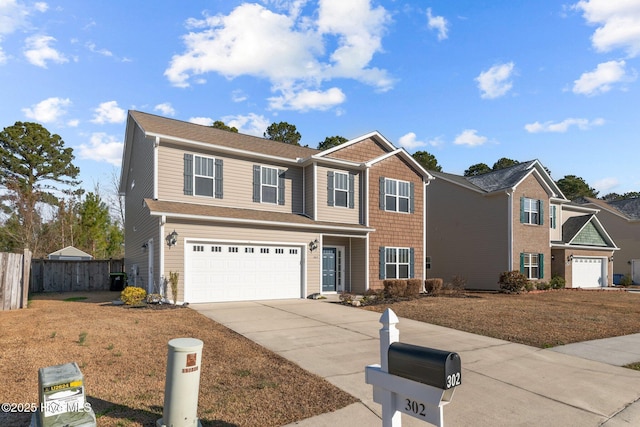 view of front of home featuring a garage