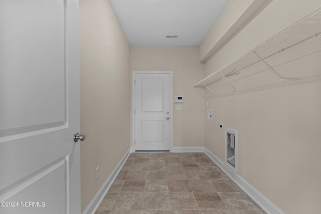 laundry area featuring hookup for an electric dryer and washer hookup