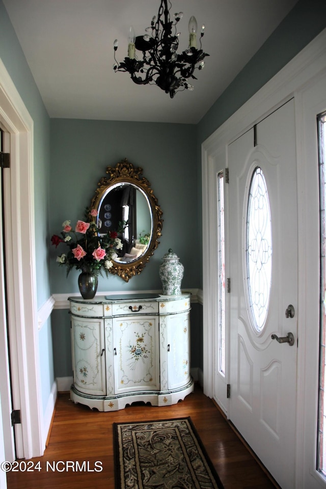 entrance foyer featuring hardwood / wood-style floors