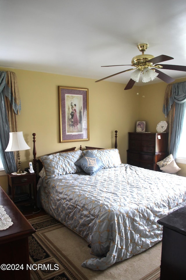 bedroom with ceiling fan