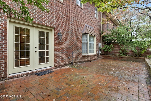 view of patio with french doors