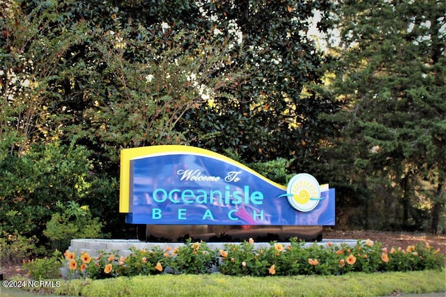 view of community sign