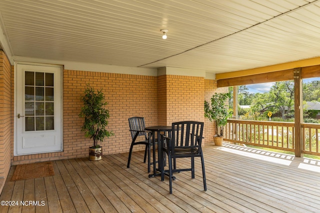 view of wooden terrace