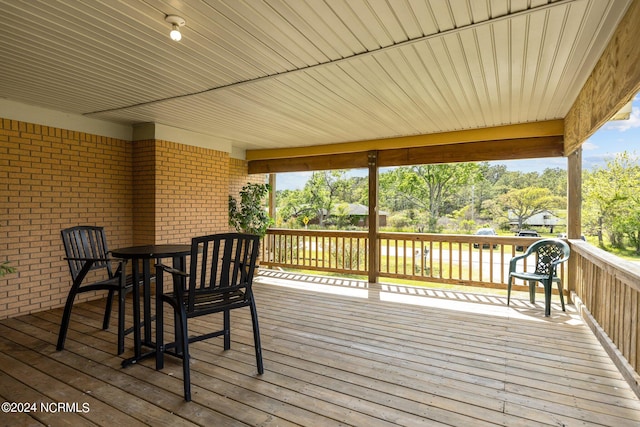 view of wooden deck