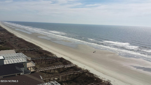 water view featuring a beach view