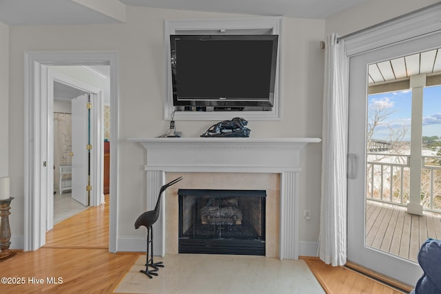 interior space featuring hardwood / wood-style flooring