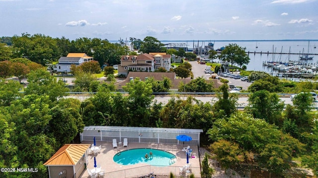 300 Midyette St Unit A11, Oriental, NC 28571 - drone / aerial view of a nearby body of water and a pool
