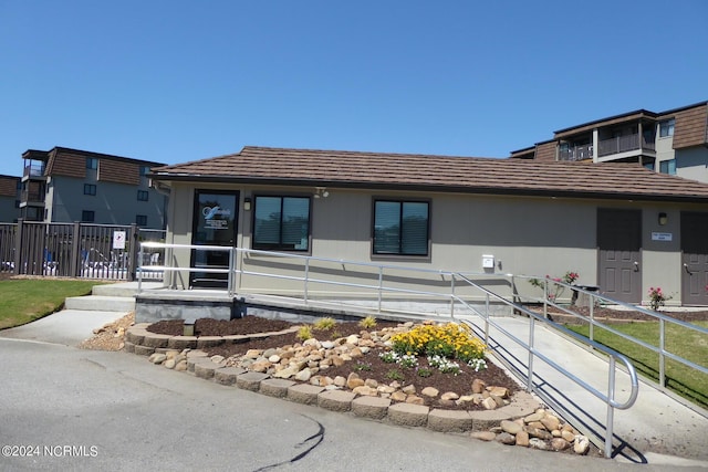 view of front of property with fence