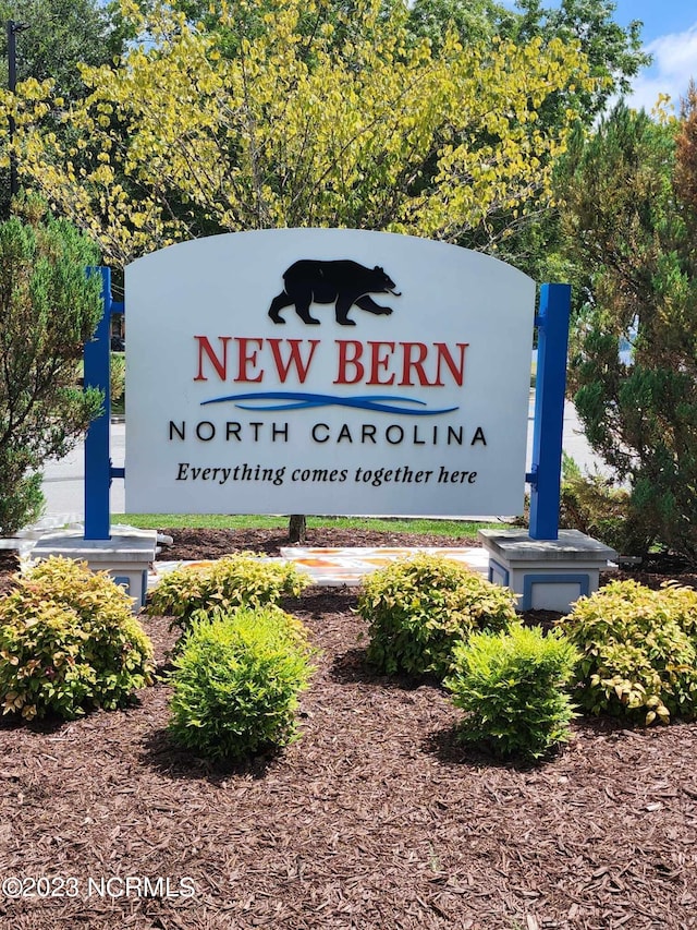 view of community sign