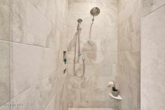 room details featuring tiled shower