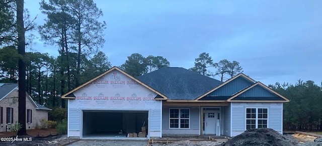 view of front of house featuring driveway and a garage