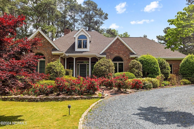 front of property with a front yard