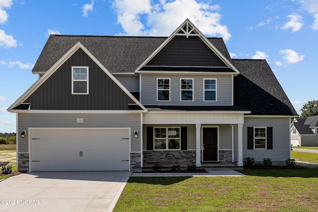 200 Slater Way, Jacksonville, NC 28540 - craftsman-style house featuring a porch, a front yard, driveway, and roof with shingles