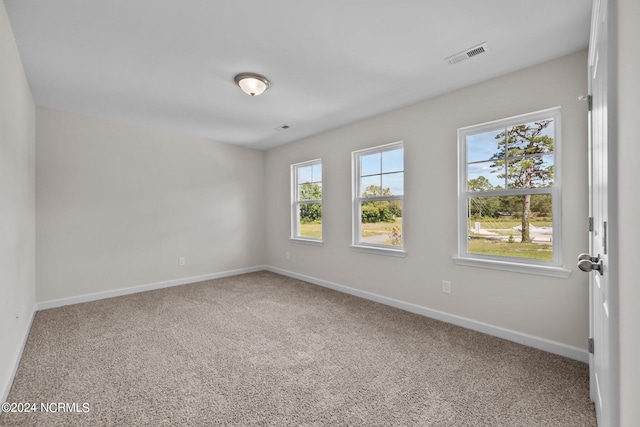 view of carpeted spare room