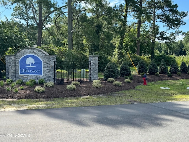 view of community sign