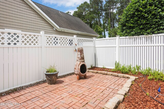 view of patio / terrace featuring a fenced backyard