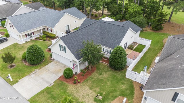 aerial view featuring a residential view