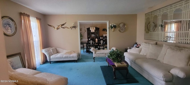 view of carpeted living room