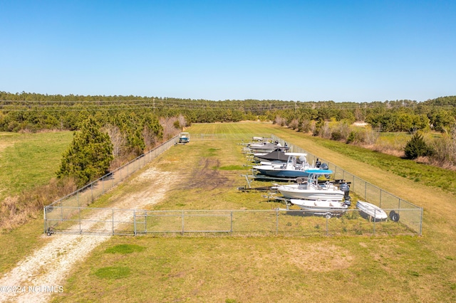 aerial view with a rural view