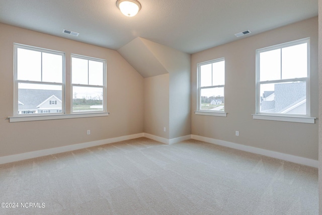 additional living space featuring carpet flooring