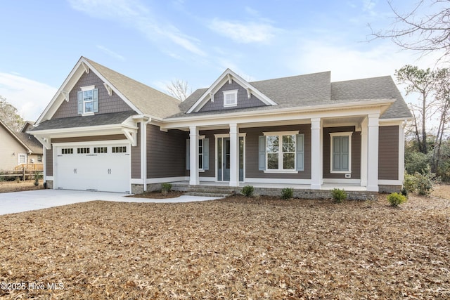 craftsman house featuring covered porch